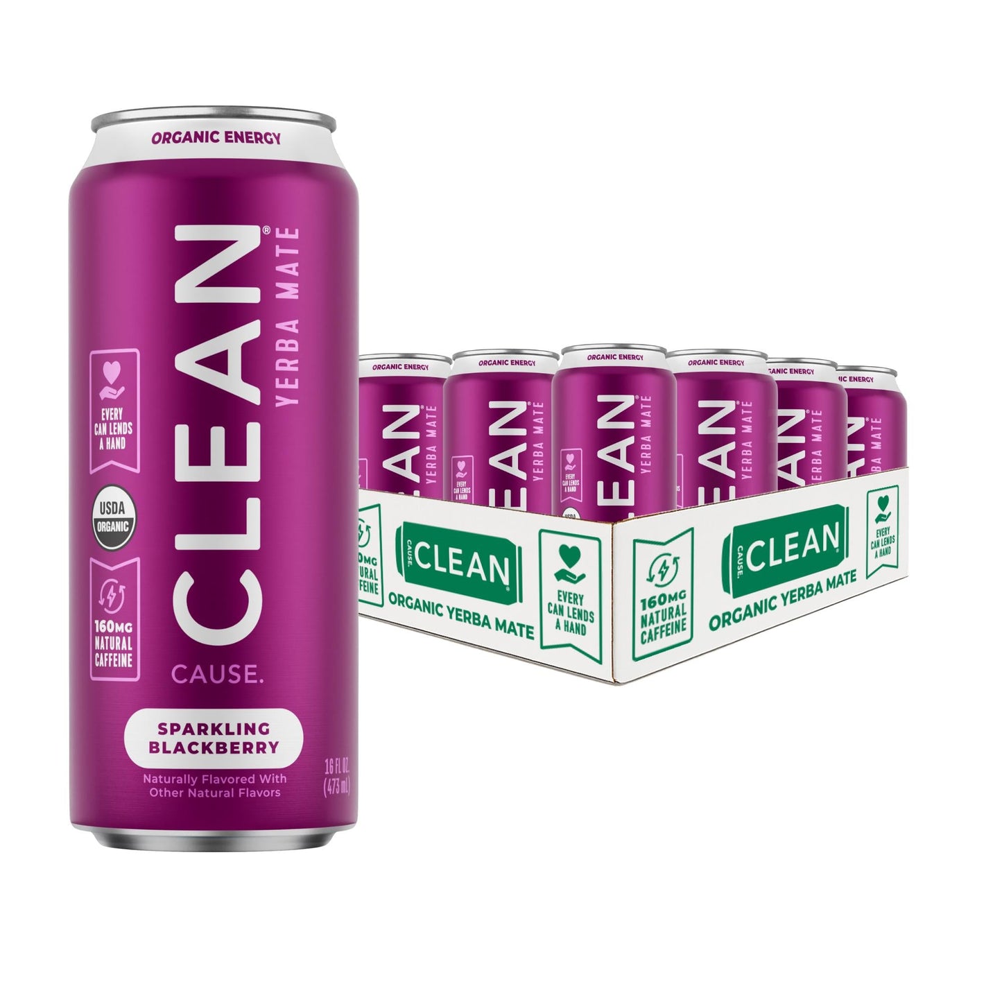 Blackberry Organic Sparkling Yerba Mate - CLEAN CAUSE