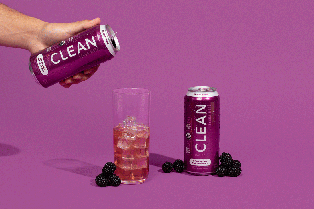 GIF Of model pouring a CLEAN Cause blackberry