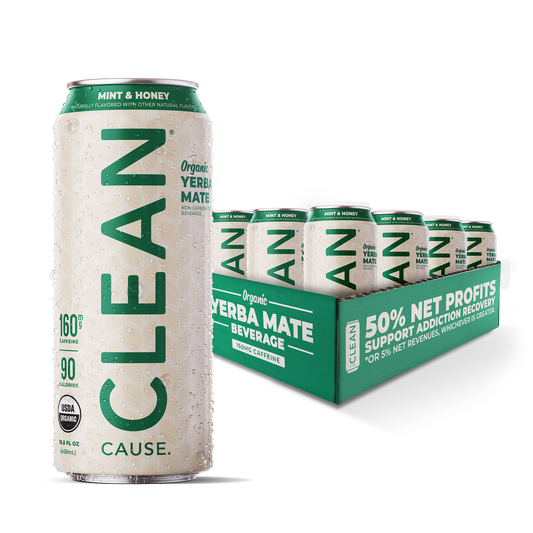 Mint and Honey singular can in front of a 12-pack of the same flavor. 
