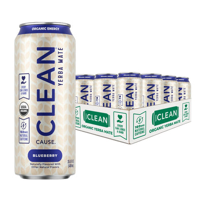 Blueberry Non - Carbonated Organic Yerba Mate - CLEAN CAUSE