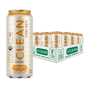 Lemonade & Tea Non-Carbonated Yerba Mate | 160mg Clean Caffeine | CLEAN ...