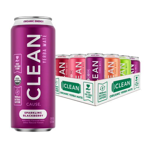Low Calorie Organic Sparkling Yerba Mate Variety Pack - CLEAN CAUSE