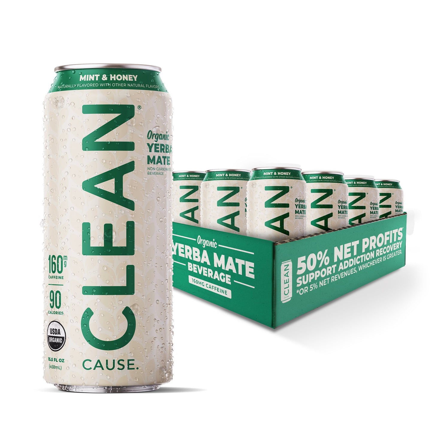 Mint & Honey Non - Carbonated Organic Yerba Mate - CLEAN CAUSE