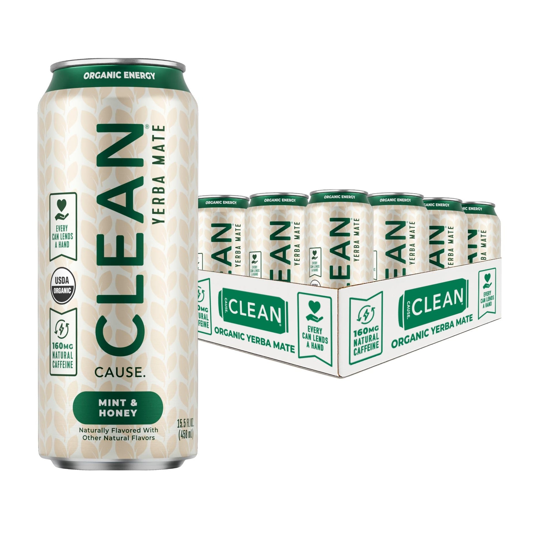 Mint & Honey Yerba Mate | 160mg Clean Caffeine | CLEAN Cause Mint & Honey Yerba Mate | 160mg Clean Caffeine | CLEAN Cause