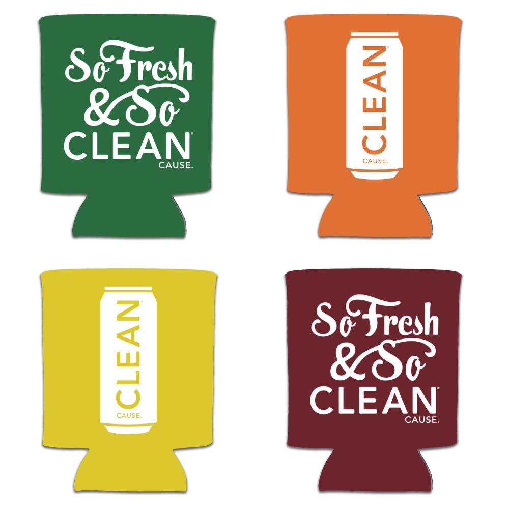 NEW CLEAN Cause Koozies, 4 - Pack - CLEAN CAUSE