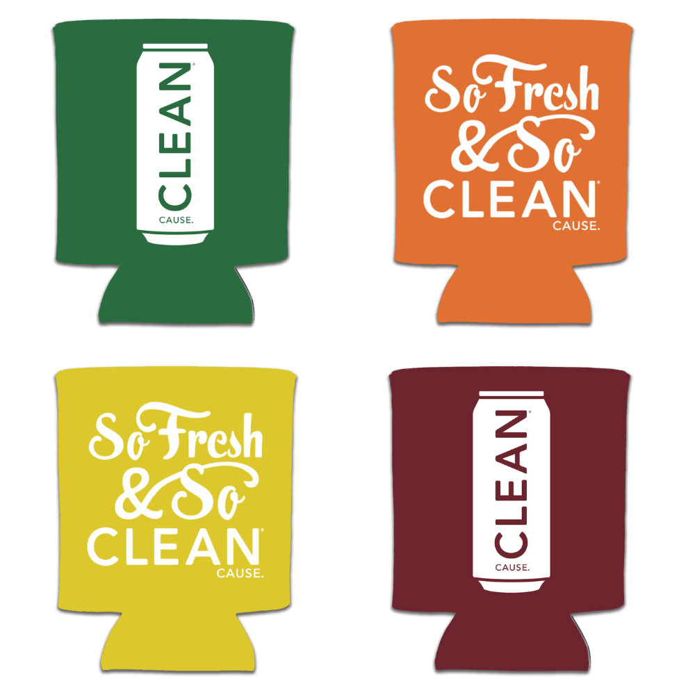 CLEAN Koozies, 4-Pack