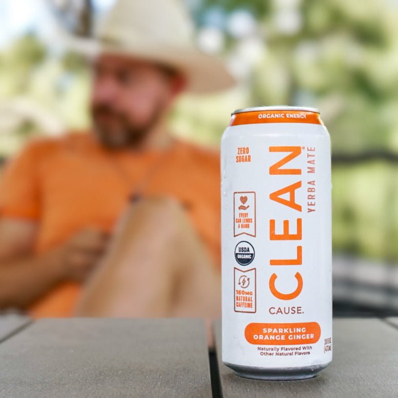 Orange Ginger Zero Calorie Organic Sparkling Yerba Mate - CLEAN Cause