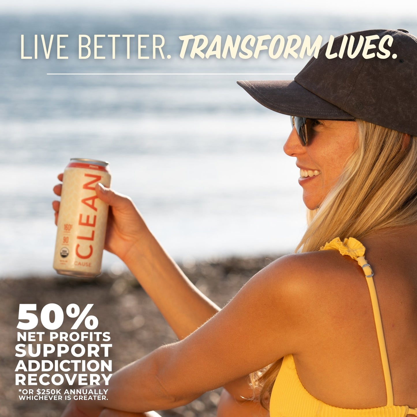 Peach Non - Carbonated Organic Yerba Mate - CLEAN Cause