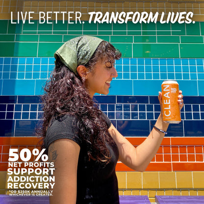 Peach Organic Sparkling Yerba Mate - CLEAN Cause