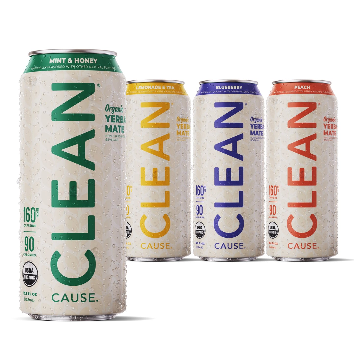 Sampler 4 - Pack Non - Carbonated Organic Yerba Mate - CLEAN CAUSE