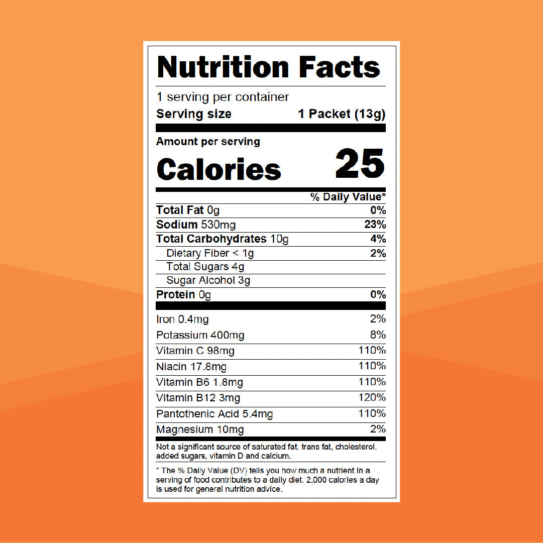 Electrolyte clearance orange juice